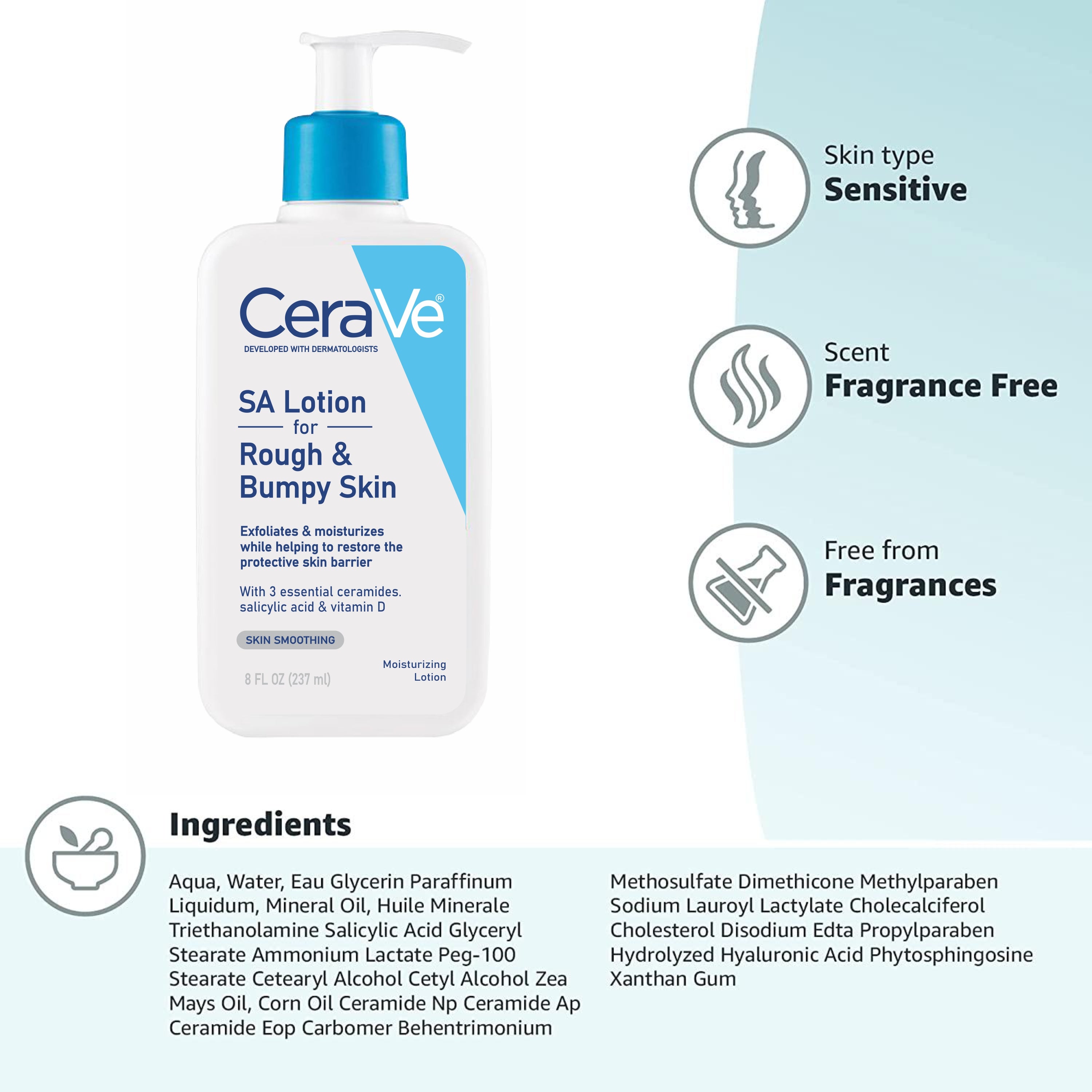 CeraVe SA Lotion Rough & Bumpy Skin 8 FL OZ/237 ml