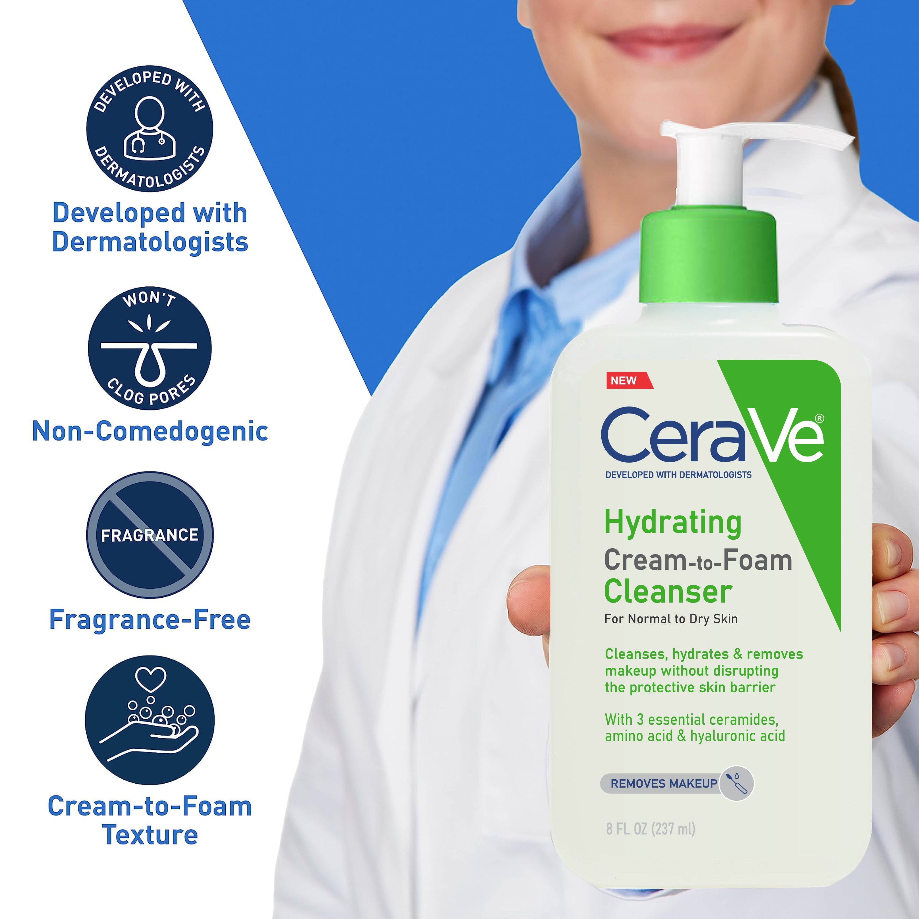 CeraVe Hydrating Cream to Foam Cleanser 8 FL OZ/237 ml